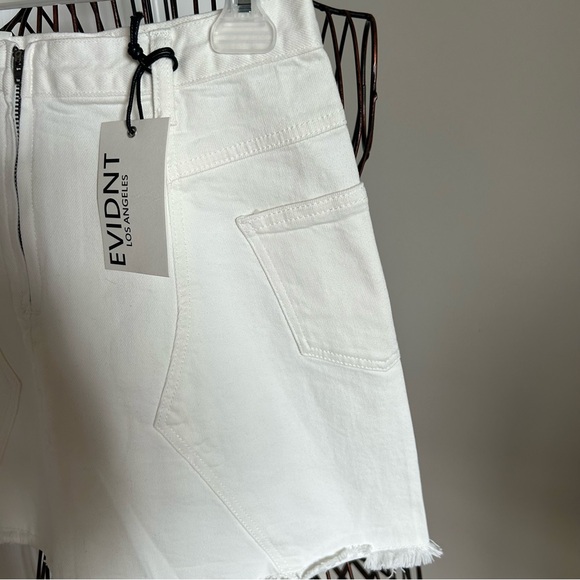 ⭐️ NWT EVIDNT x Anthropologie Mini Distressed Denim Skirt ⭐️ - Picture 5 of 10